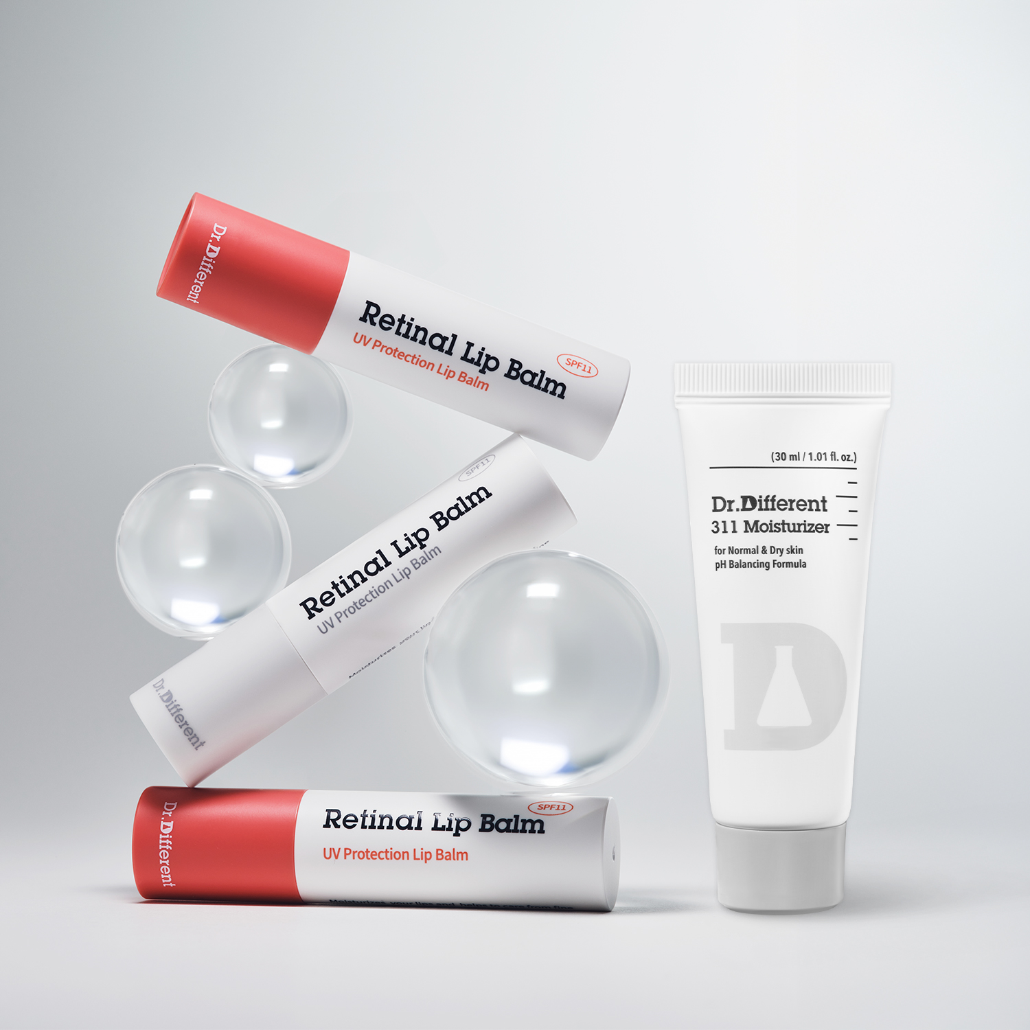 닥터디퍼런트 레티날 립밤 4g(클리어/ 틴티드) 2개+311 세콜지 미니어처 30ml - 상품 이미지