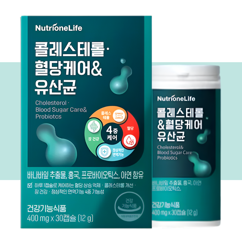 뉴트리원 콜레스테롤 혈당케어& 유산균 프로바이오틱스 30캡슐X1개 - 상세 이미지 4
