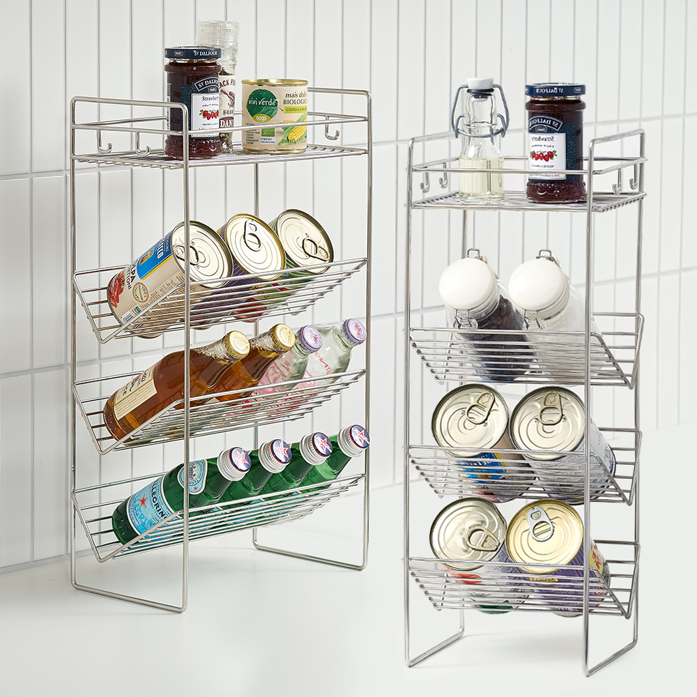 무디타 304 스텐 4단 주방 선반 (S,L)/ 무타공 다용도 수납 정리대