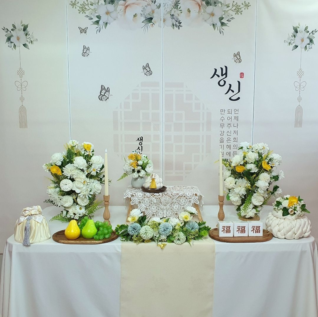 구순상차림대여 구순상 90세 생신잔치 셀프 상차림 B07베이지 - 상세 이미지 5