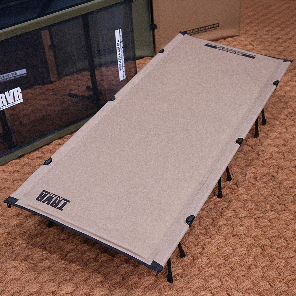 트루버 캠핑 야전침대 COT 와이드 코트 매트 프레임 세트 자충 스킨 (샌드)