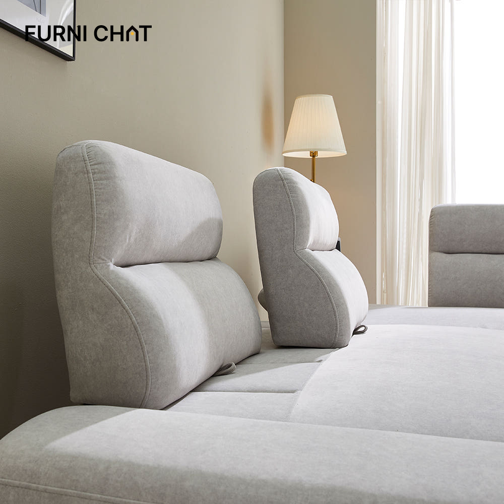 퍼니챗 아리아 조야 패브릭 이지클린 4인용 카우치소파 스윙소파