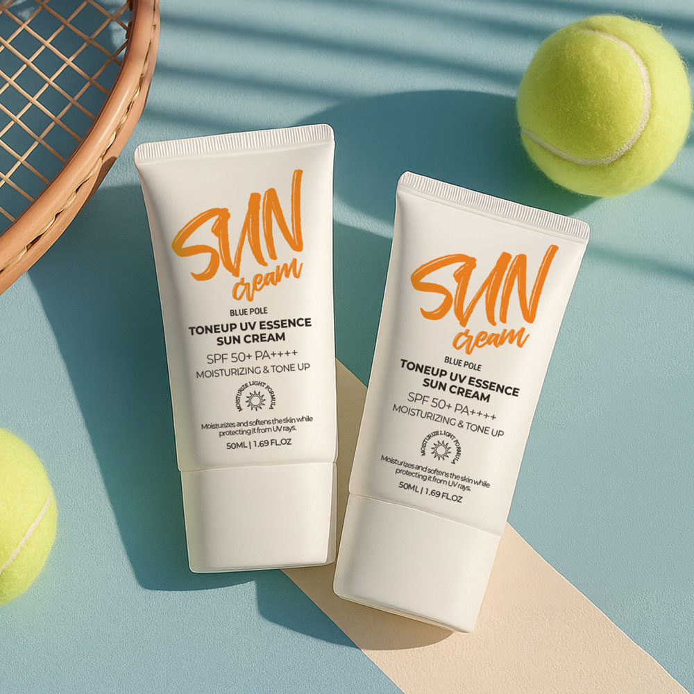 블루폴 UV에센스 톤업 선크림 SPF 50+ 자외선차단 선케어 선블럭 50ml, 2개 - 메인 이미지
