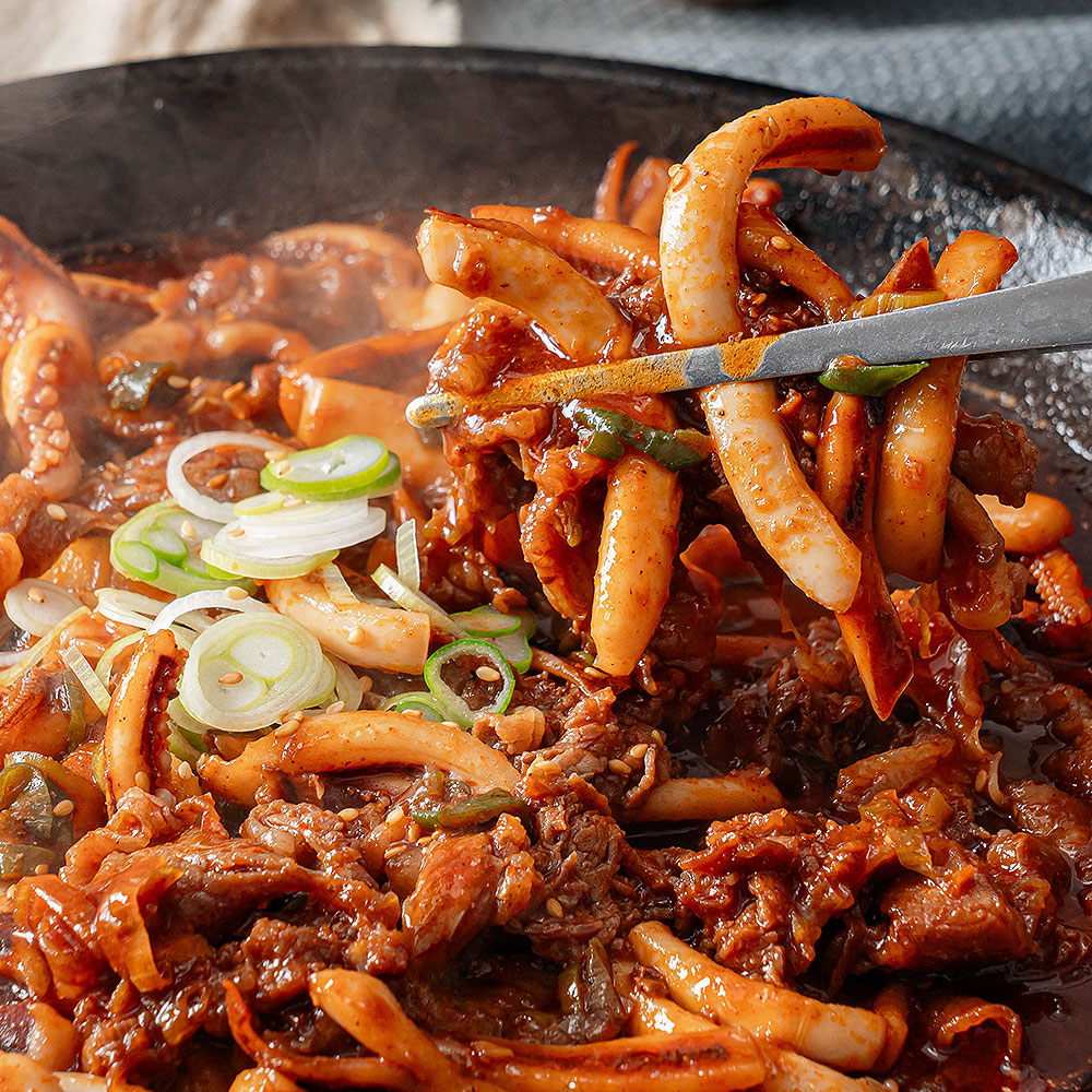 미친 맛 완벽한 구성 팔당 오징어 우삼겹 소불고기 밀키트 - 상세 이미지 2