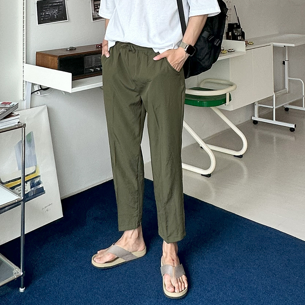 남자여름바지 남자냉장고바지 남성 쿨 아이스 9부 팬츠