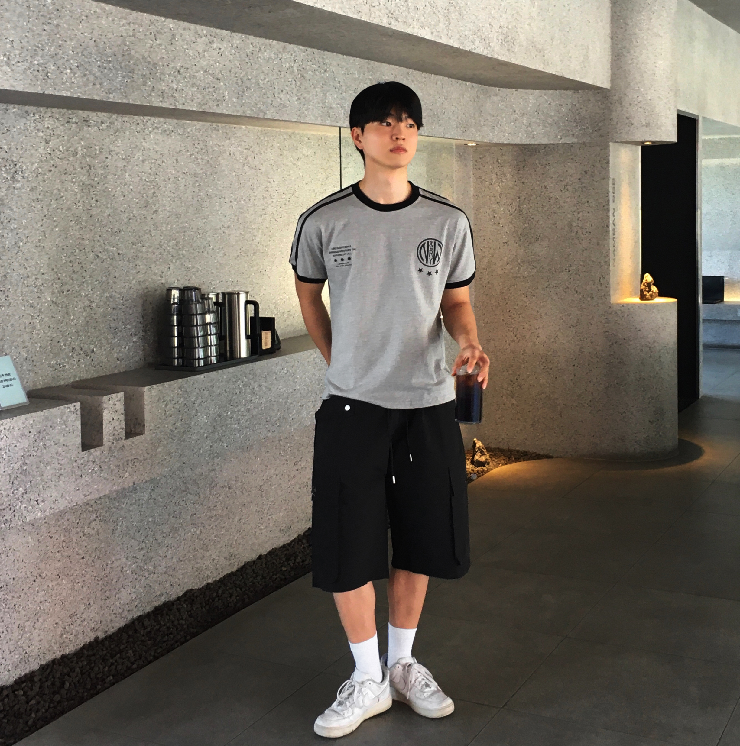 남자링거티 머슬핏반팔 어깨넓어보이는반팔 머슬오버핏 쿨티셔츠 이미지 6