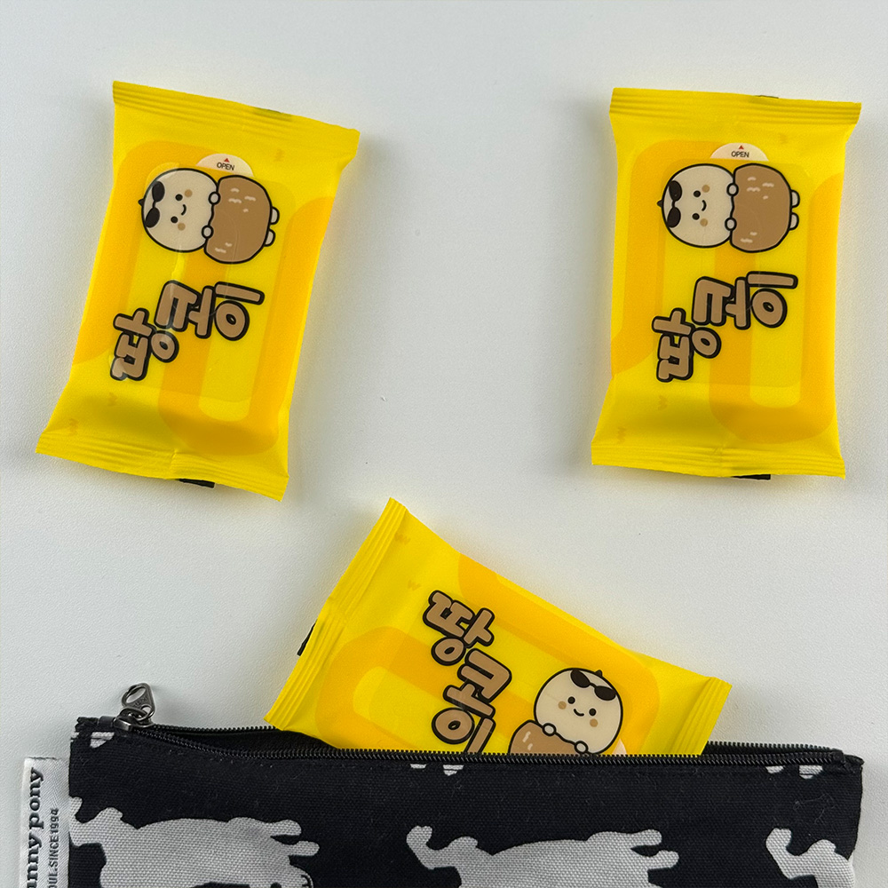 티슈도리 땅콩이 미니 물티슈 10매 10팩 휴대용 포켓 여행용 물티슈