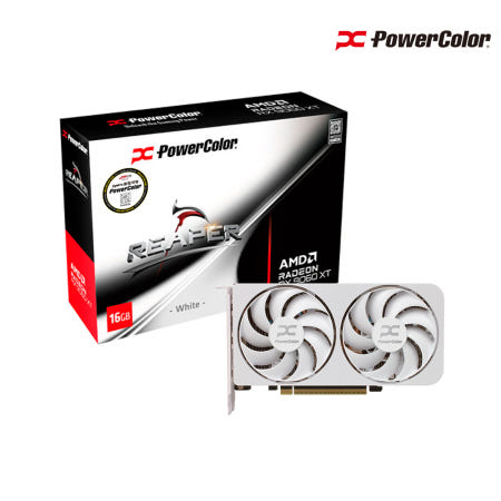 PowerColor 라데온 RX 9060XT Reaper Spectral White D6 16GB 진화하는 하드웨어