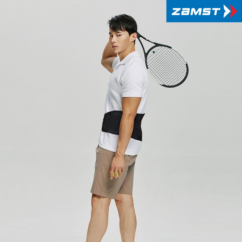 배구여제 김연경 잠스트 허리보호대 ZW4 복대 얇은 여름용 쿨맥스 일상 헬스 디스크 블랙, LL 이미지 6