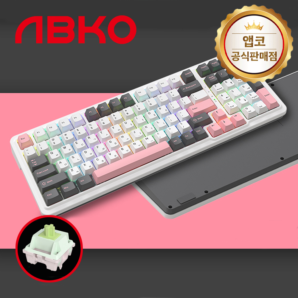 앱코 AK99 유무선 블루투스 3모드 기계식 키보드 핑크, 멜론축, 40g - 메인 이미지