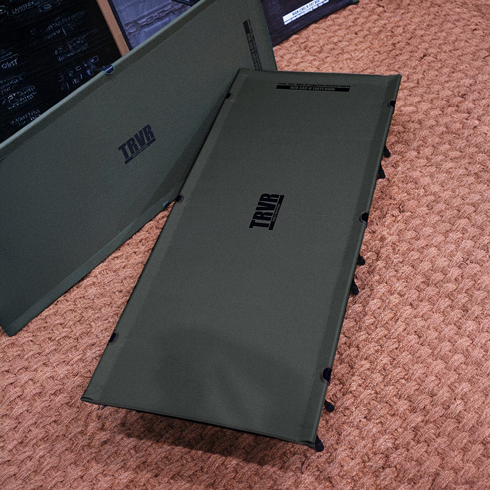 트루버 캠핑 야전침대 COT 와이드 코트 매트 프레임 세트 기본 스킨 (카키)