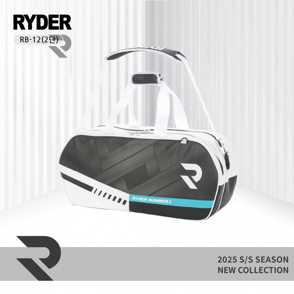 라이더 RYDER 2단 스포츠 가방 RB-12 라켓 신발 수납 배드민턴 피클볼 테니스 - 상세 이미지 3