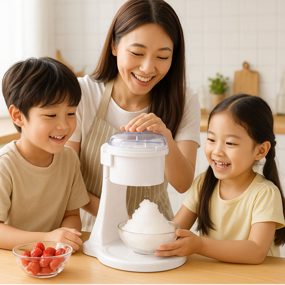 자동 눈꽃빙수기 가정용 얼음 가는 팥빙수 기계 분쇄기 빙삭기