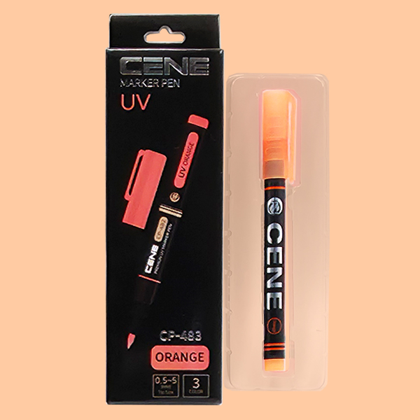 카포스 세네 프리미엄 UV 케이무라 루어 마커 브러쉬 펜 오렌지 - 메인 이미지