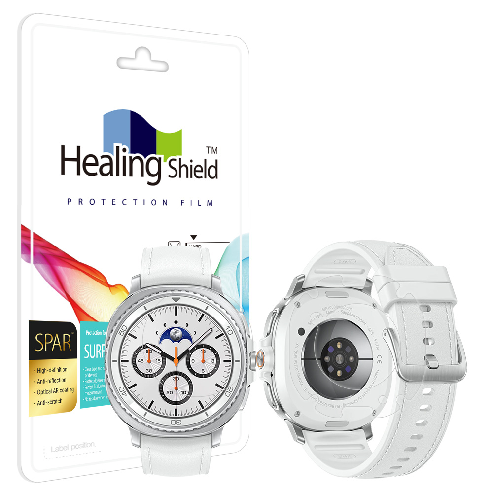 갤럭시워치8 클래식 46mm 슈페리어 AR 고화질 액정보호필름 2매 무광후면필름 2매