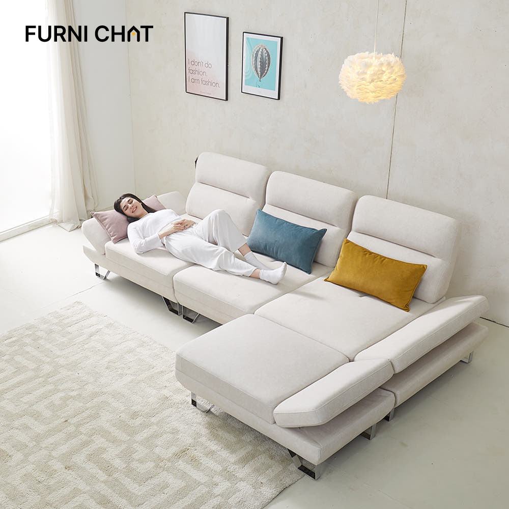 퍼니챗 샤르니 5인용 코너형 아쿠아텍스 이지클린 기능성 조야 패브릭 스윙 소파