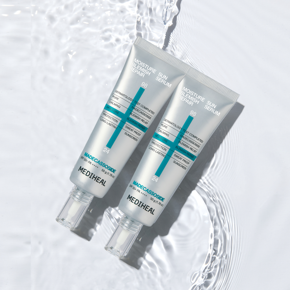 NEW 메디힐 마데카소사이드 수분 선세럼 흔적 리페어 50ml+50ml (SPF 50+)