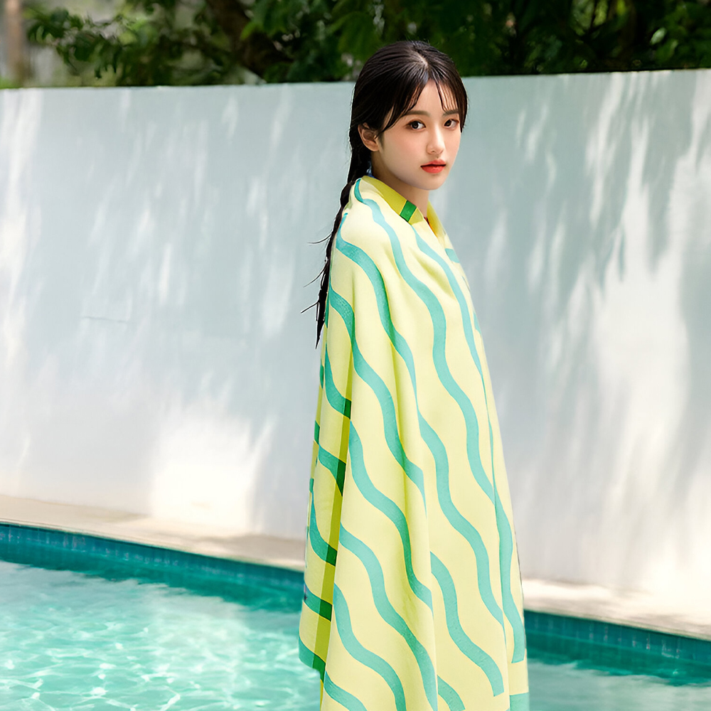 유스윔 여행 물놀이 비치타올 특대형 단가라 극세사 미니 감성 비치타올 						