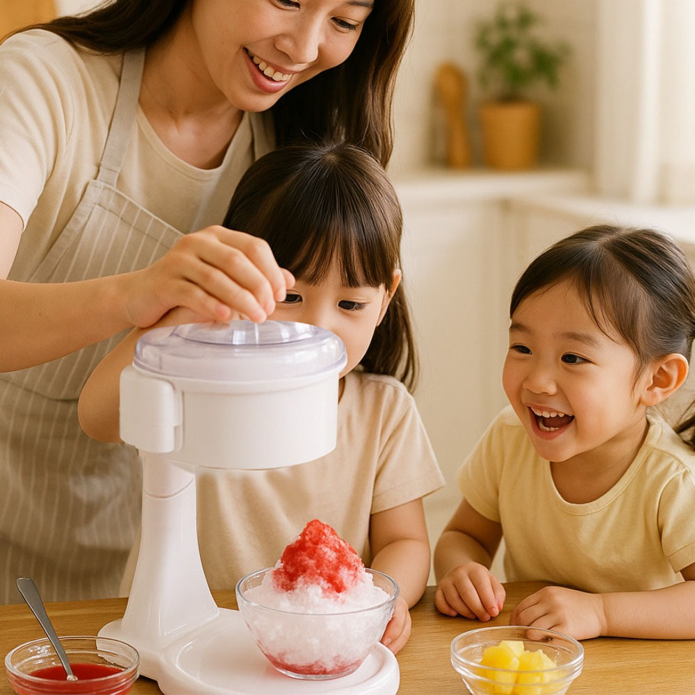 자동 눈꽃빙수기 가정용 얼음 가는 팥빙수 기계 분쇄기 빙삭기