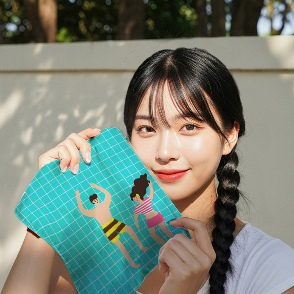 유스윔 여행 물놀이 비치타올 특대형 단가라 극세사 미니 감성 비치타올