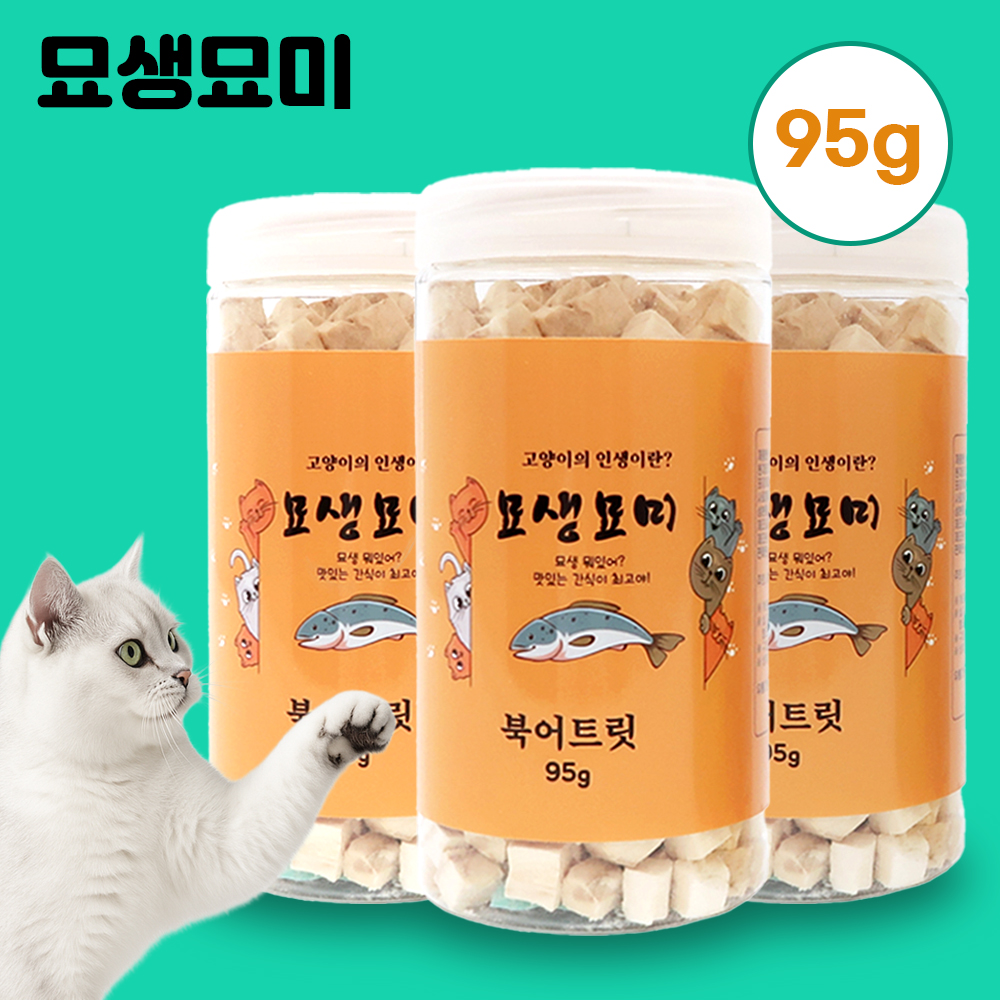 [국내산] 묘생묘미 고양이트릿 동결건조간식 북어, 95g, 1개 - 상품 이미지