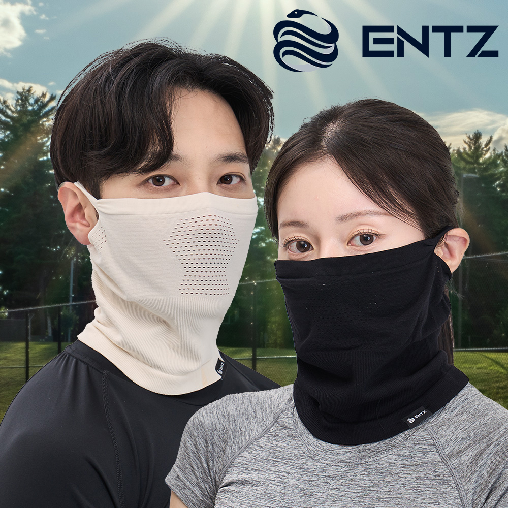 [특허디자인등록 완료] ENTZ 국산 넥게이터 자외선 차단 테니스 골프마스크 등산 자전거 - 상품 이미지