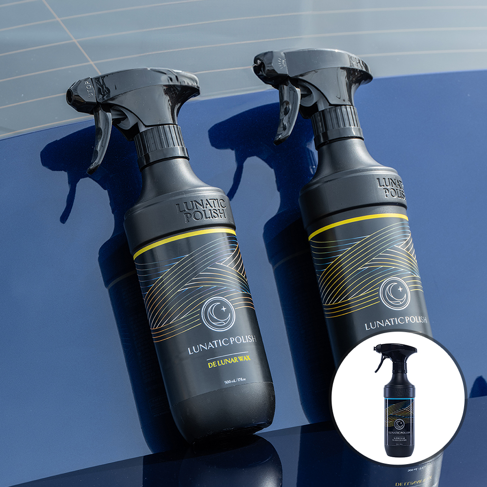 [+글래스크리너]루나틱폴리시 유리막코팅 더블 레이어링 세트 불스원 물왁스(더루나왁스 2개)