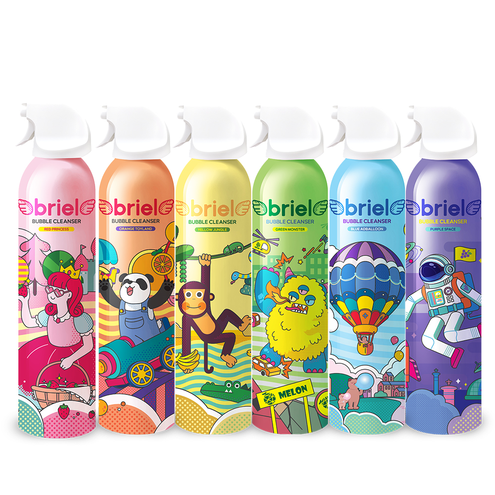 브리엘 유아 버블클렌저 200ml 3종 세트 넓적누들형 (선물박스미포함)