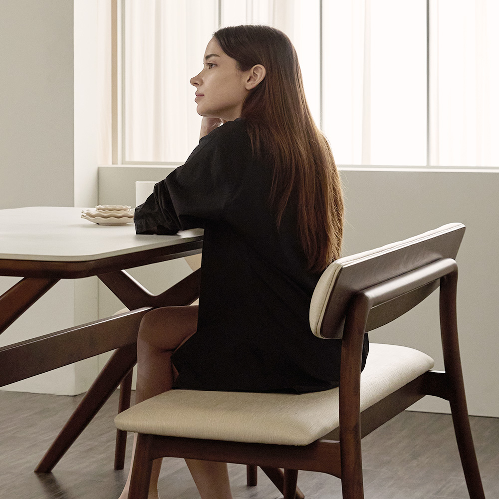 [EVENT]포르테 카페 테이블 고급 천연 원목 세라믹 4인용 식탁 세트 1400