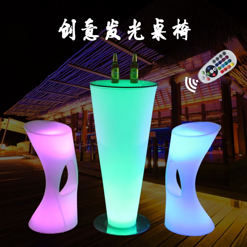 스탠딩 LED 테이블 파티 클럽 루프탑 높은 클럽테이블 풀 바 야광 이미지 6