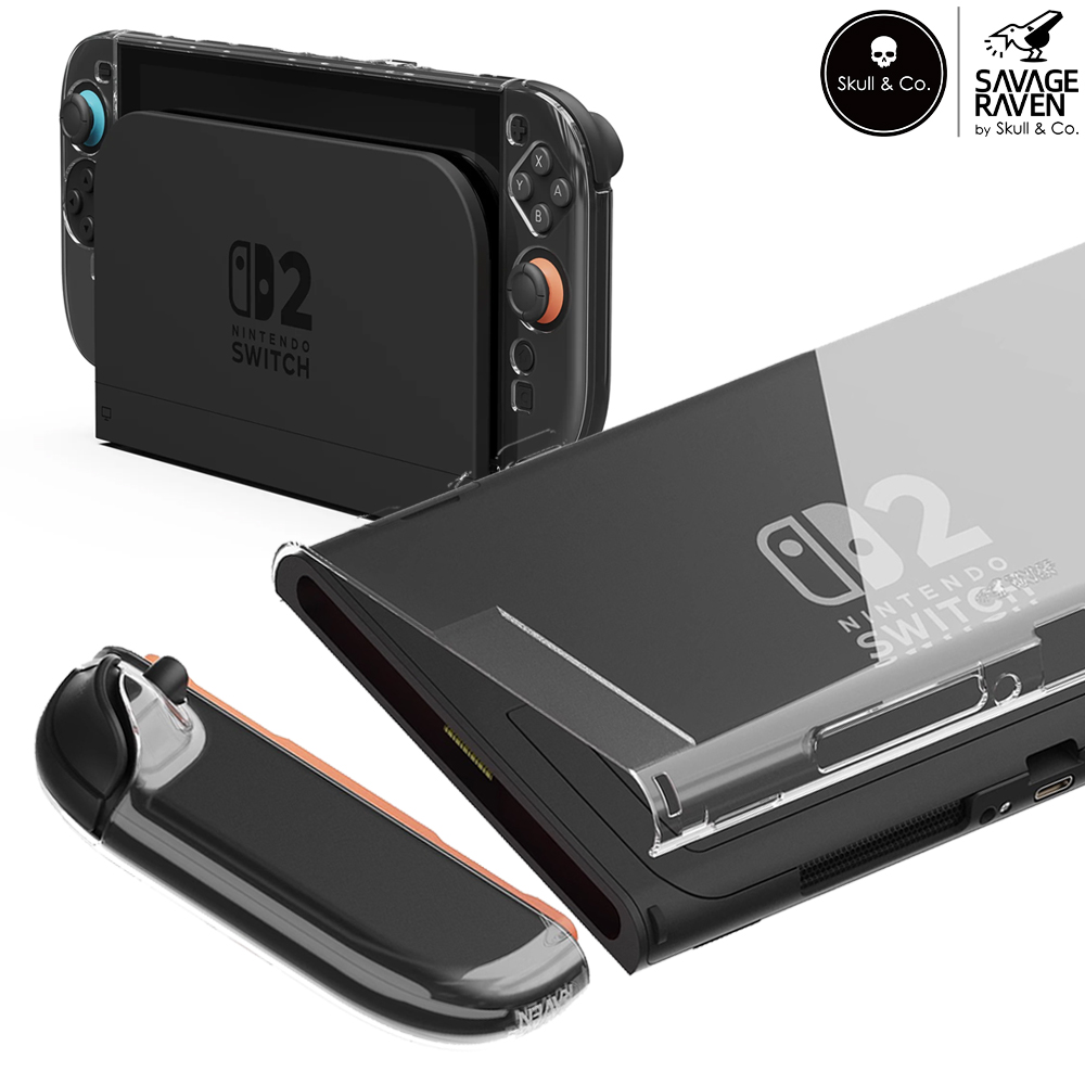 닌텐도 스위치2 케이스 투명 스컬앤코 스플릿 풀커버 케이스
