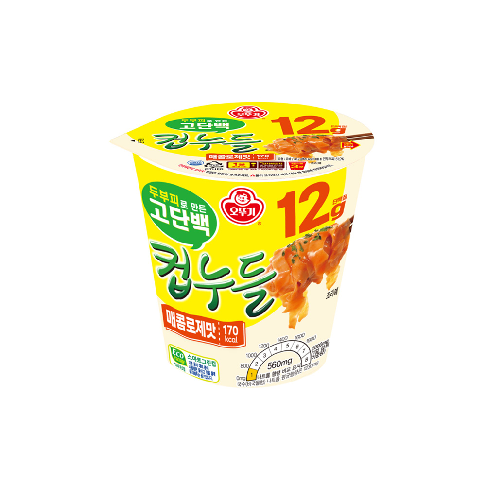 오뚜기 고단백 컵누들 매콤로제맛 48.2g 6개 - 상세 이미지 2
