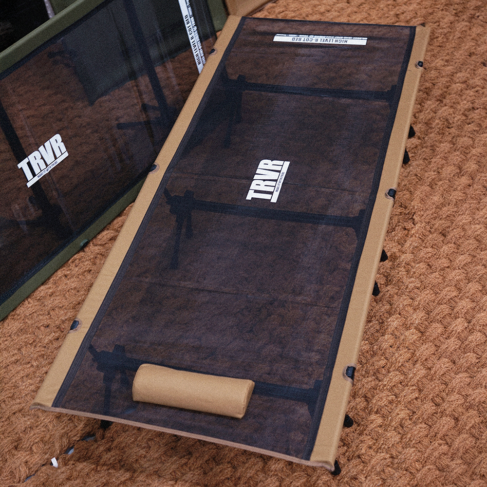 트루버 캠핑 야전침대 COT 와이드 코트 매트 프레임 세트 매쉬 스킨 (샌드)