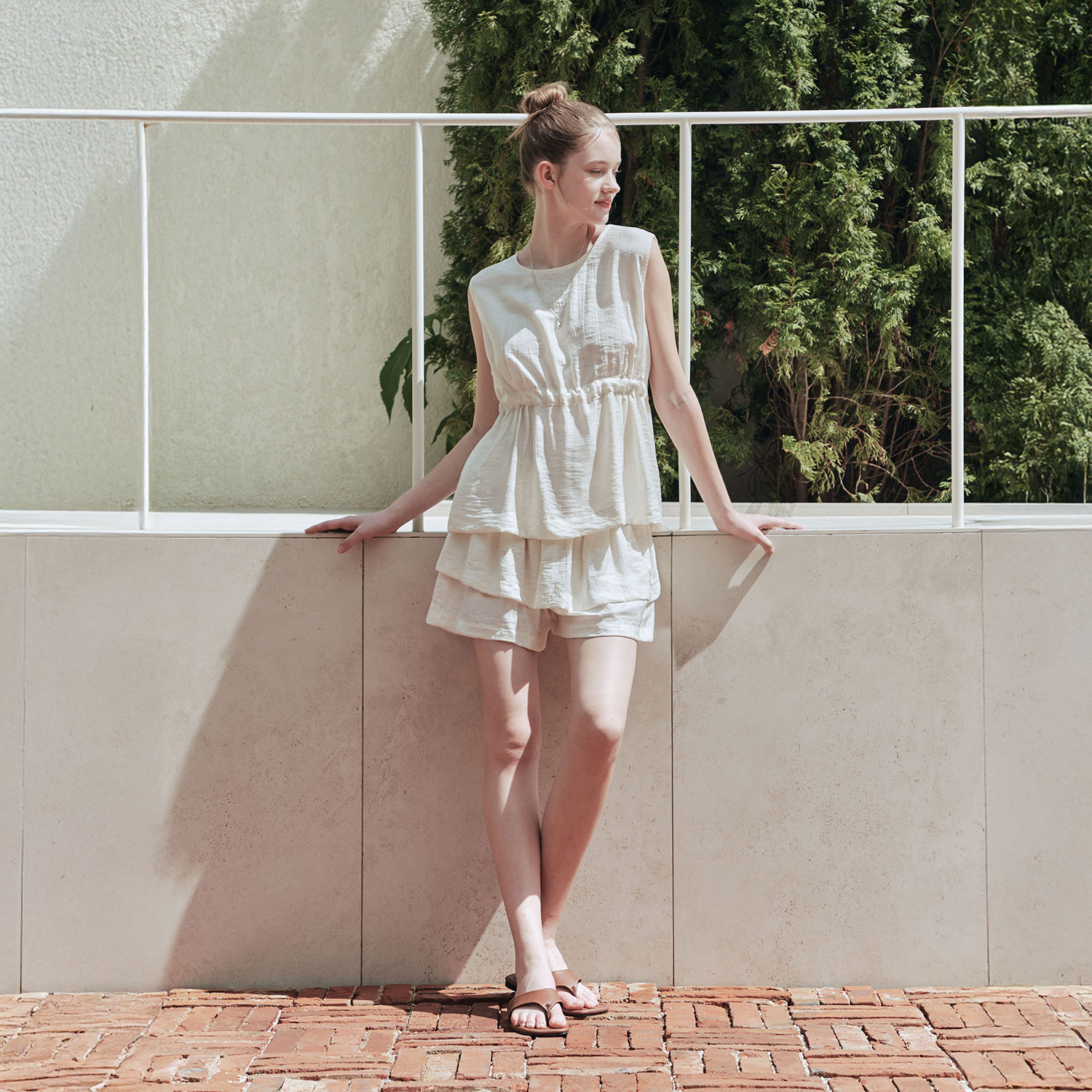 [제로스트릿] 레이어드 팬츠 스커트 LAYERED SKORT / IVORY - 상세 이미지 2