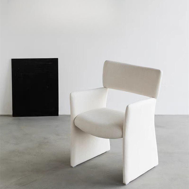 북유럽 디자인체어 모던 감성 암체어 카페 소파의자 양모 / 화이트