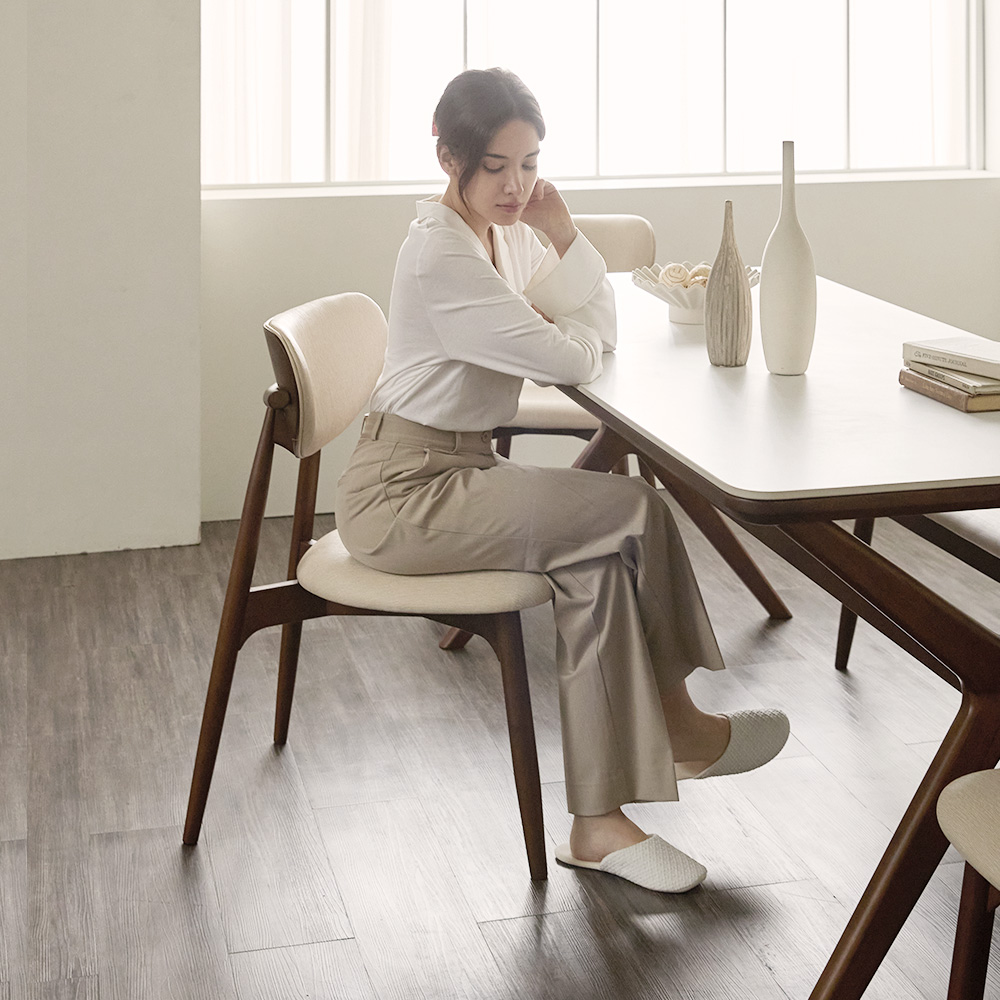 [EVENT]포르테 카페 테이블 고급 천연 원목 세라믹 6인용 식탁 세트 1800