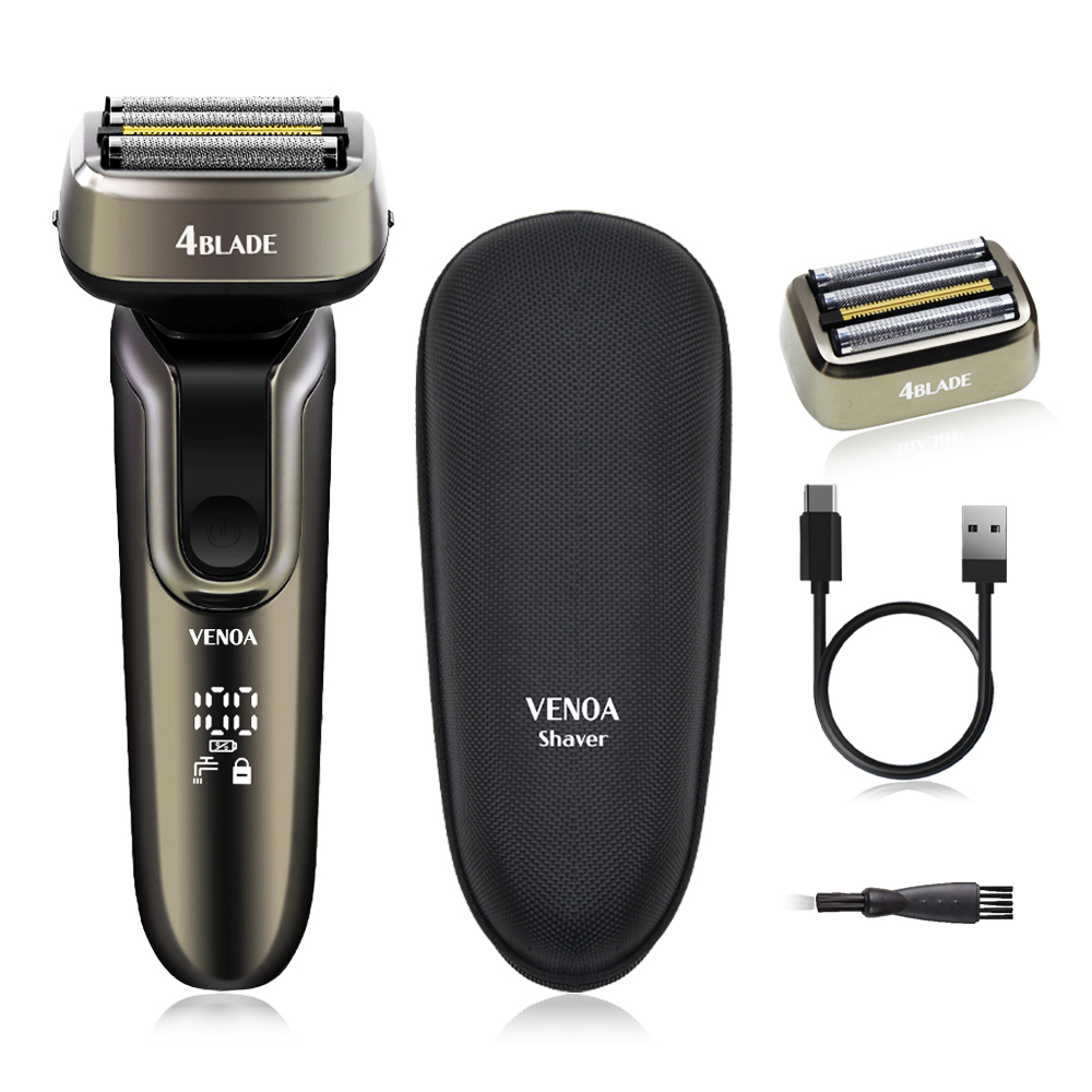 베노아 전기면도기 메탈릭 마스터 티타늄코팅 4중날 정밀 방수 IPX7