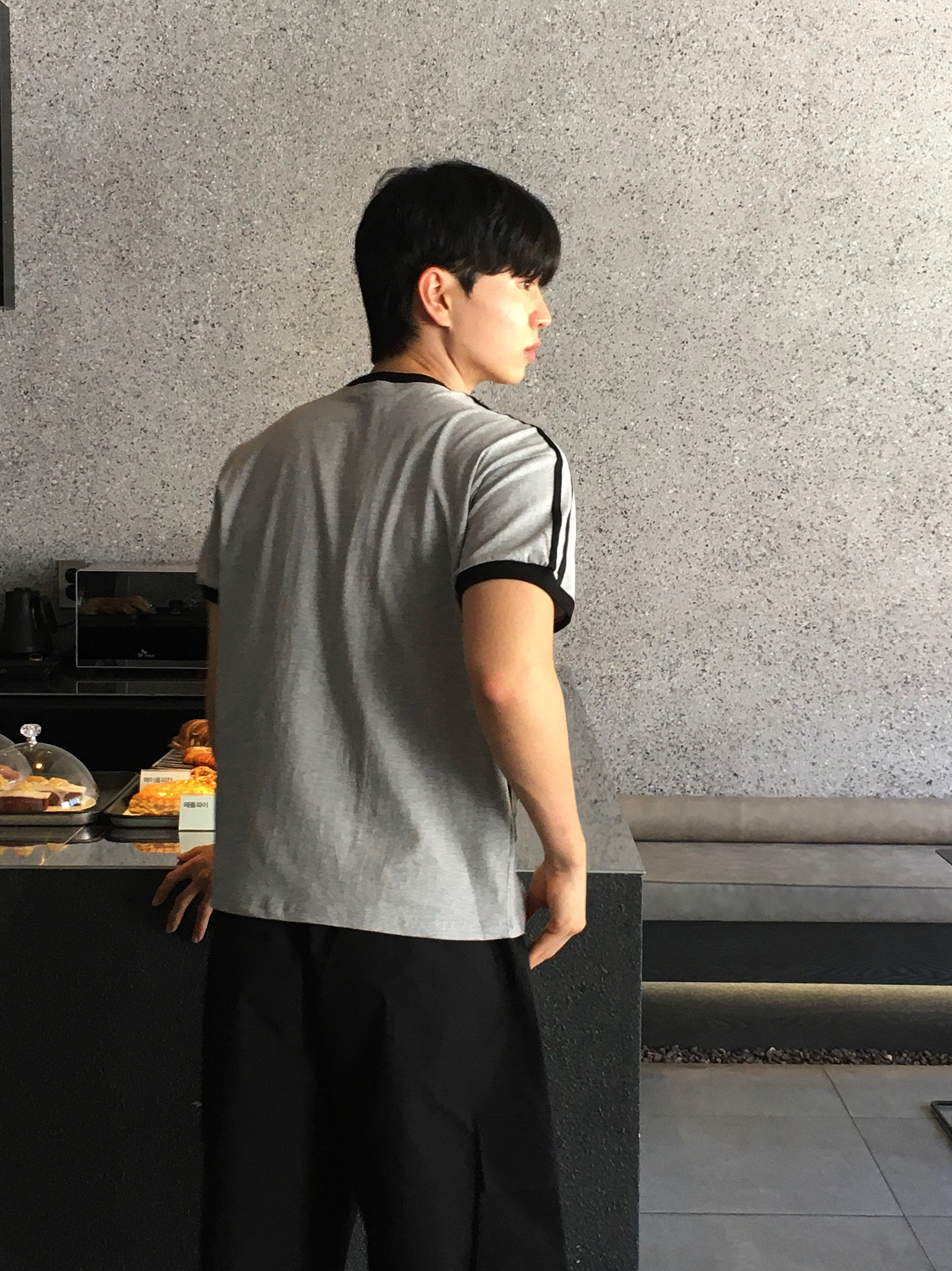 남자링거티 머슬핏반팔 어깨넓어보이는반팔 머슬오버핏 쿨티셔츠 - 상세 이미지 4