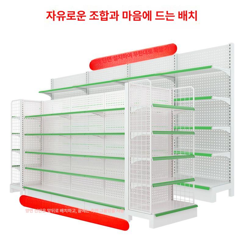 편의점 마트 진열대 약국 상품진열대 철제 보관 선반 매트 그레이 75x40x135 5겹 이미지 6