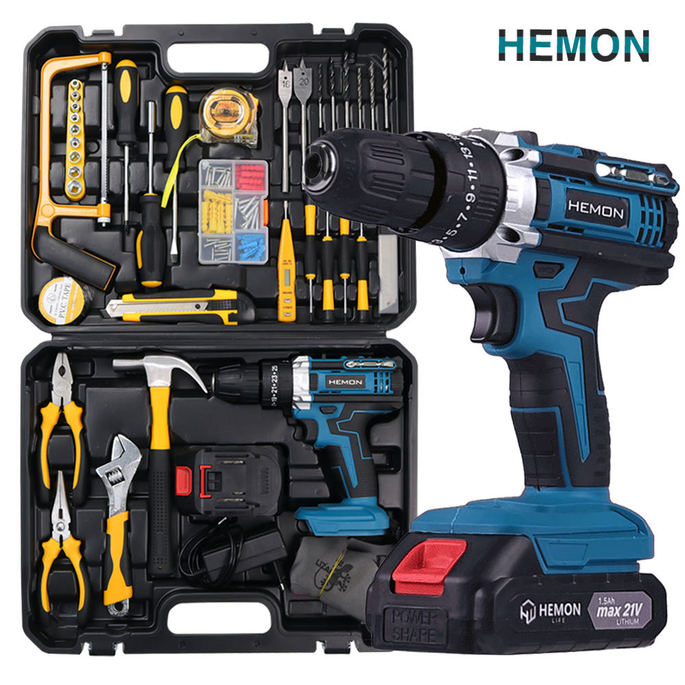 헤몬 다쪼아 터보 올인원 전동 드릴 드라이버 충전 공구 세트