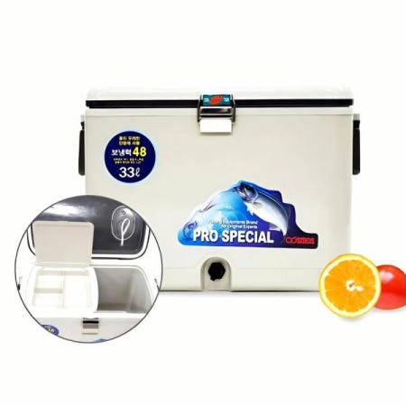 국산 코스모스 낚시용 아이스박스 33리터 태클박스 낚시 아이스 박스 용품 수납 도구 얼음