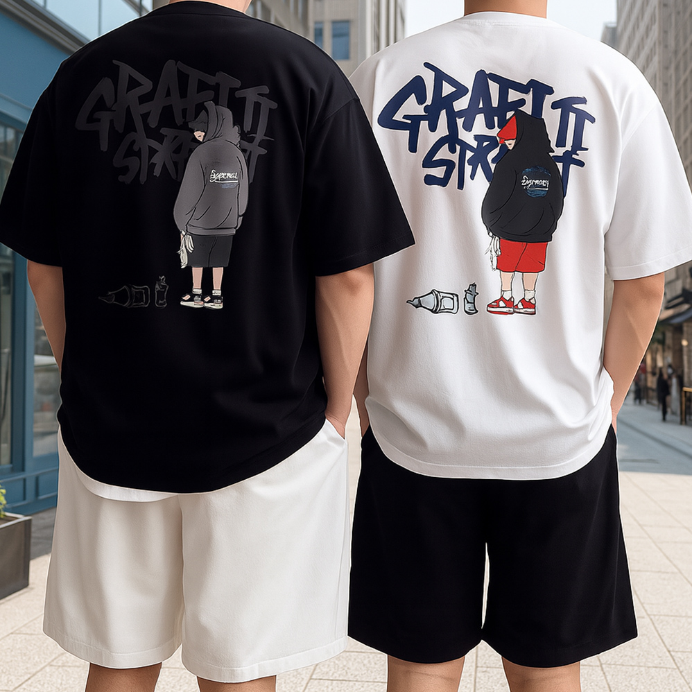 1+1 남자여름반팔티 분또반팔 냉감티셔츠 - 상품 이미지