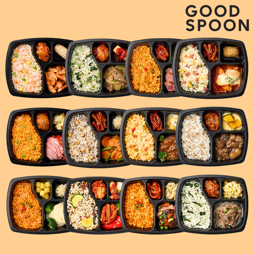 굿스푼 맛있는 밥/반찬 [시즌1+시즌2] 12종12팩 2주 한끼 식사 굿스푼 도시락 냉동 간편식