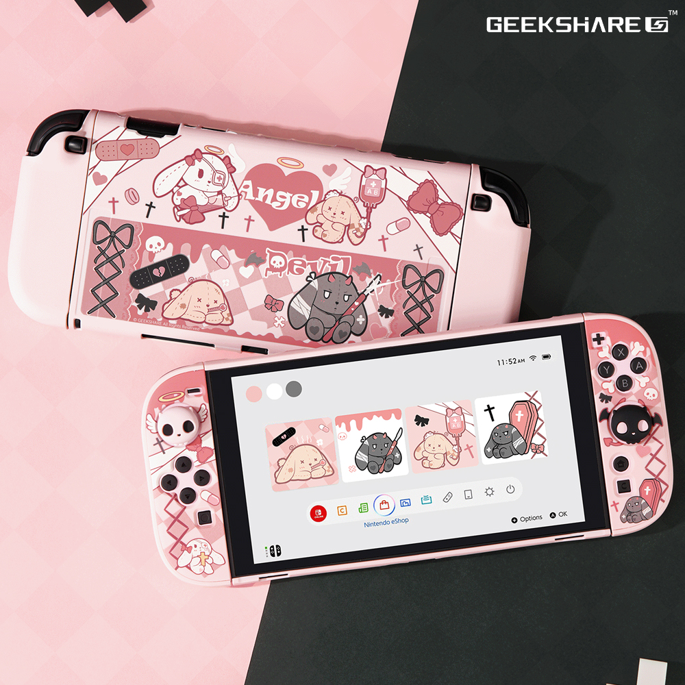 닌텐도 스위치2 케이스 긱쉐어 엔젤데빌 풀커버