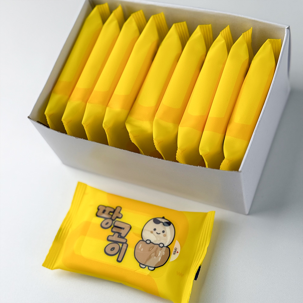티슈도리 땅콩이 미니 물티슈 10매 10팩 휴대용 포켓 여행용 물티슈 - 상세 이미지 4