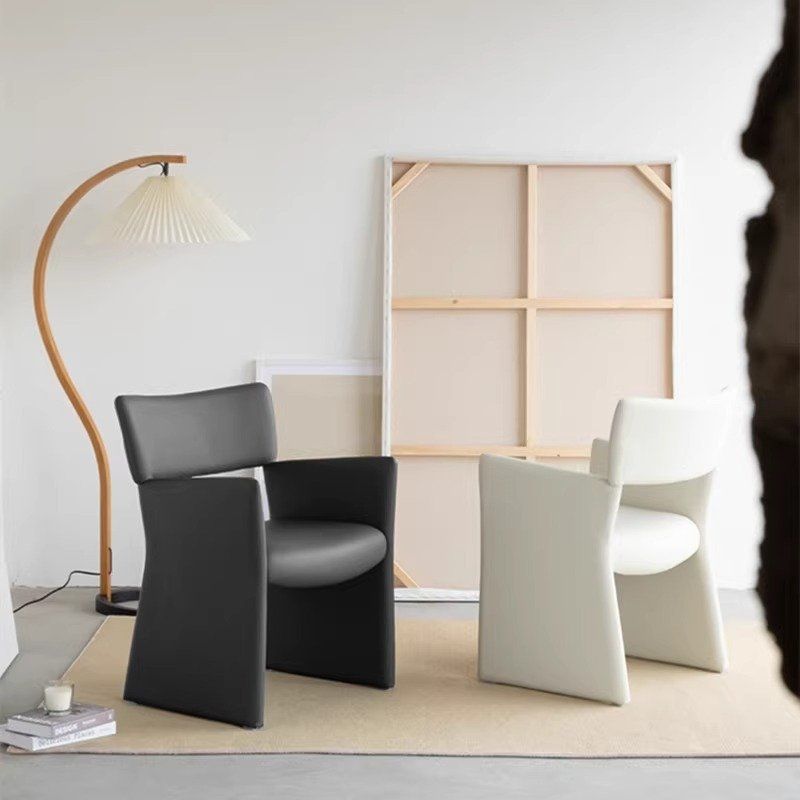 북유럽 디자인체어 모던 감성 암체어 카페 소파의자 양모 / 화이트