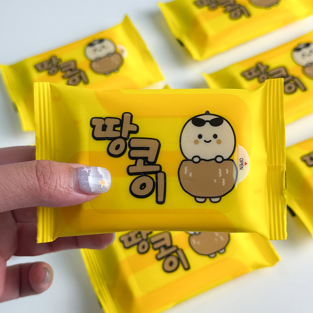 티슈도리 땅콩이 미니 물티슈 10매 10팩 휴대용 포켓 여행용 물티슈