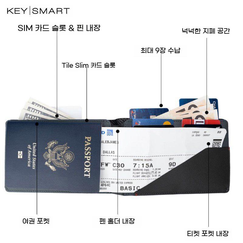 여권 티켓 수납 RFID 여행용 멀티 지갑 bying24 - 상세 이미지 4