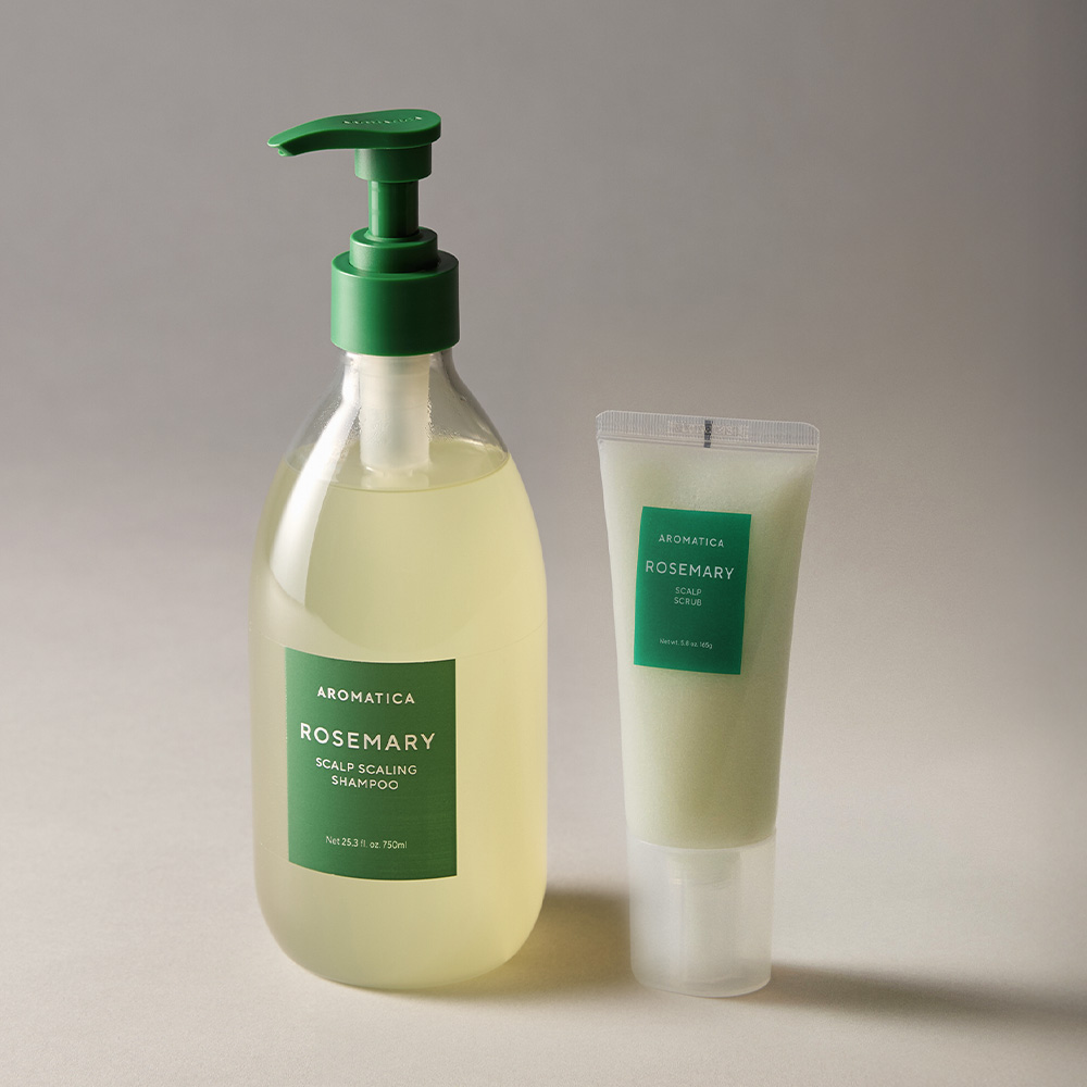 아로마티카 로즈마리 스칼프 스케일링 샴푸 750ml + 스칼프 스크럽 165g 2종 세트 두피 각질