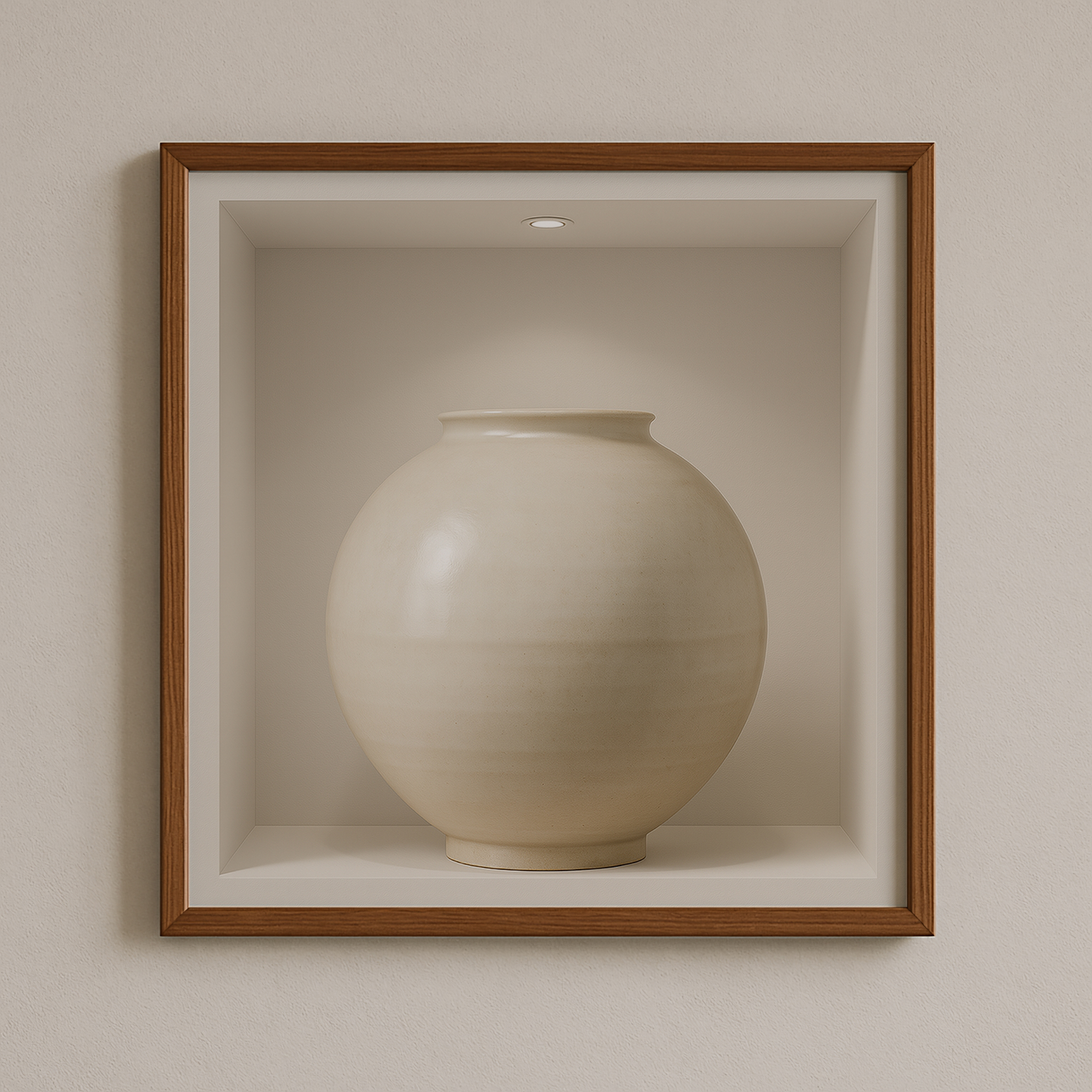 달항아리 오브제 액자 정사각 미니멀 와비사비 인테리어 BEIGE [50x50] - 상세 이미지 3